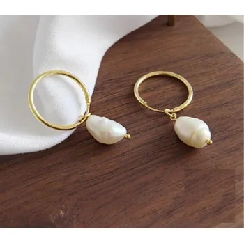 Náušnice Dámské náušnice kruhy R119 zlatá 1