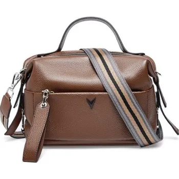 Kabelka Dámská kožená kabelka M1165 tmavě hnědá