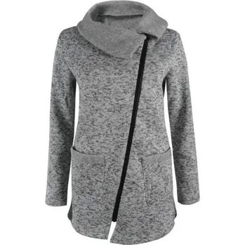 Dárková krabička Dámský módní kabát s límcem J1214 šedá M