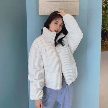 Dámská zimní bunda P2203 bílá S