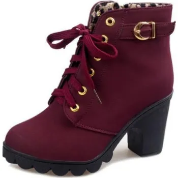 Dámské tenisky Dámské kotníkové boty vínová 38