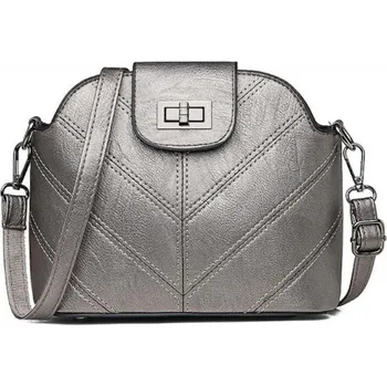 Kabelka Dámská kožená kabelka M1268 stříbrná