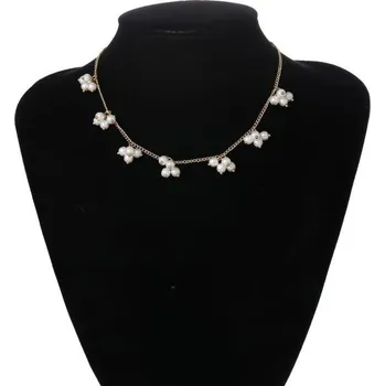 Náhrdelník Dámský jemný náhrdelník s perlami G766