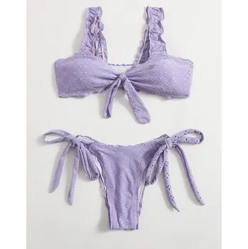 Dámské plavky Dámské bikiny P845 světle fialová L