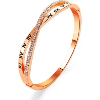 Náramek Dámský náramek římské číslice H213 starorůžová