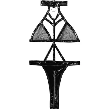 Body Dámské sexy kožené body L