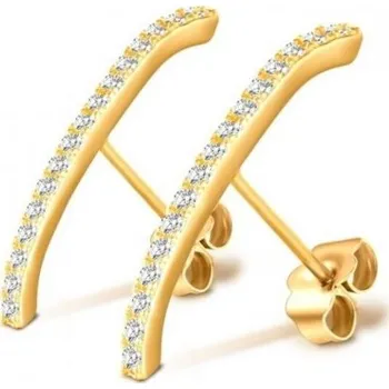 Náušnice Dámské náušnice s kamínky A2537 zlatá