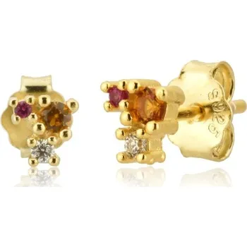 Náušnice Dámské náušnice s kamínky A1704 zlatá 8