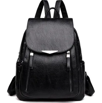 Sportovní batoh Dámský kožený batoh E661 černá