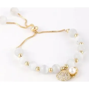 Náramek Dámský stahovací náramek s perlou H504