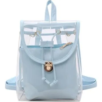 Sportovní batoh Dámský průhledný batoh E928 světle modrá