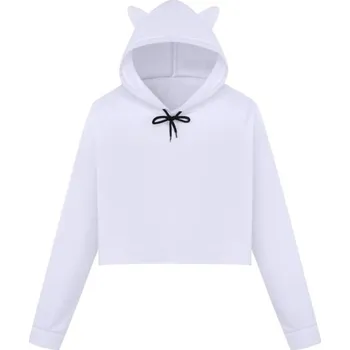 Dámská mikina Dámská mikina s ušima P1694 bílá M