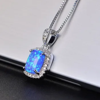 Náhrdelník Dámský náhrdelník s opálem G576 modrá