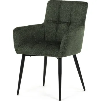 Jídelní židle Jídelní křeslo LYON — kov, látka, více barev Zelená