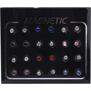 Náušnice Dámské peckové náušnice 12 párů G614 vícebarevná