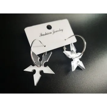 Náušnice Dámské kruhové náušnice s přívěskem G463 2