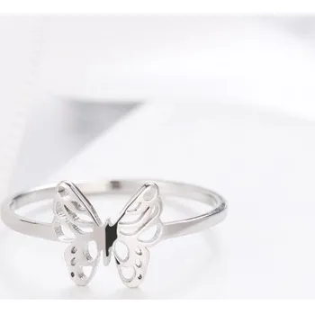 Prsten Dámský prstýnek s motýlem D2711 stříbrná 6