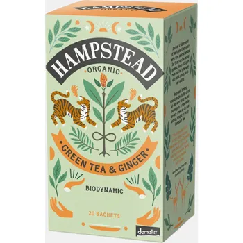 Čaj Hampstead Tea London BIO zelený čaj se zázvorem a citronovou trávou 20 ks