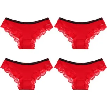 Kalhotky Dámské kalhotky s krajkou - 4 ks M 6