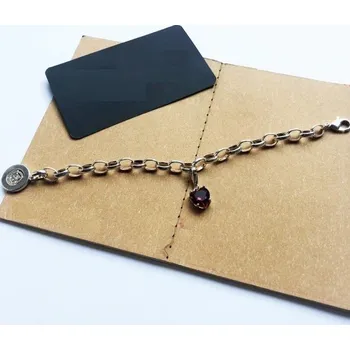 Náramek Dámský náramek s velkými oky a srdcem 24 cm