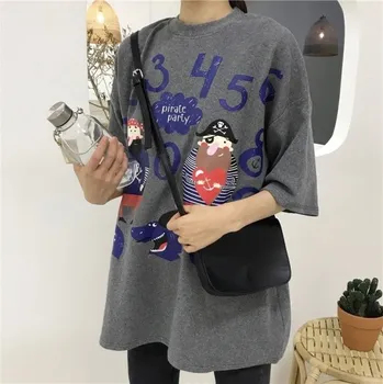 Dámské tričko Dámské oversize tričko s potiskem M 7