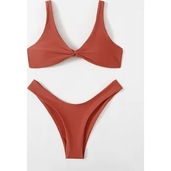 Dámské plavky Dámské bikiny P553 cihlová XS