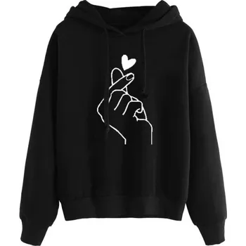 Dámská mikina Dámská mikina s potiskem ruky černá M