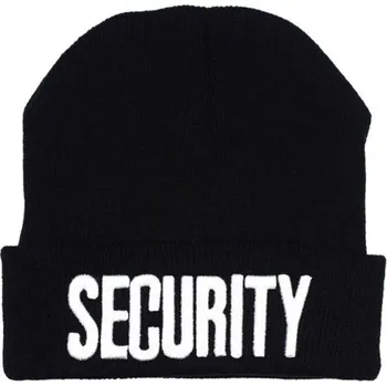 Pokrývka hlavy Černá čepice s nápisem bílá