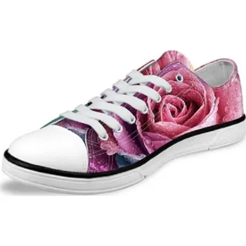 Dámské tenisky Dámské plátěné tenisky s květinami 44 6