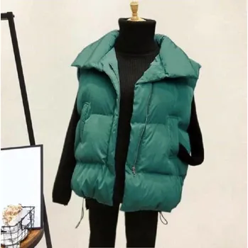 Dámská vesta Dámská prošívaná vesta P1429 zelená S