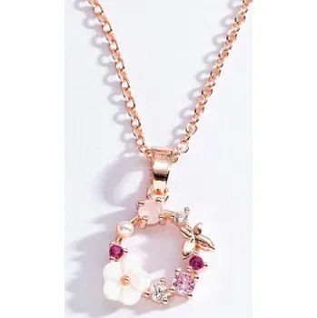 Náhrdelník Dámský náhrdelník kruh starorůžová