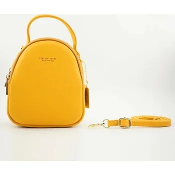 Dámský mini batoh E791 tmavě žlutá