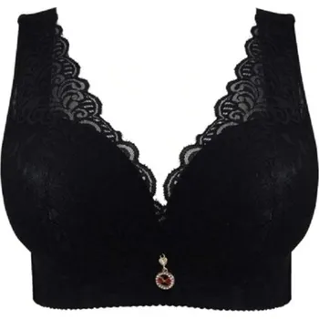 Podprsenka Dámská květinová podprsenka s krajkou větších rozměrů J2330 černá 95D