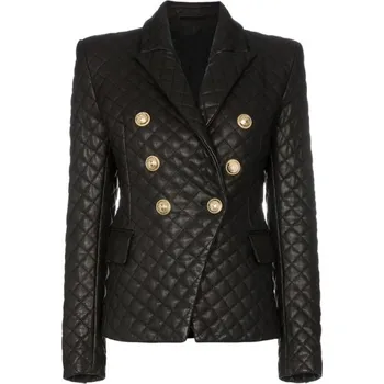 Dámské sako Dámský kožený blejzr A3068 XS