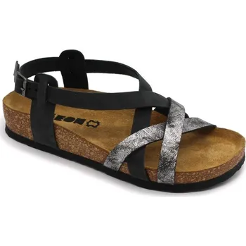 Dámská zdravotní obuv Dámské kožené sandály LEON 4305 - Černá Velikost: 39