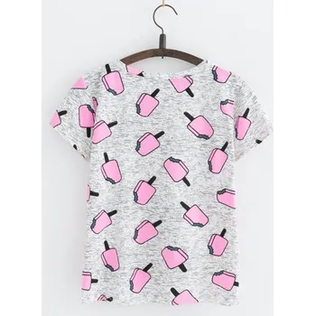 Dámské tričko Dámské tričko se zmrzlinou J1799 fialová S