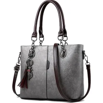 Kabelka Dámská kožená kabelka M813 šedá