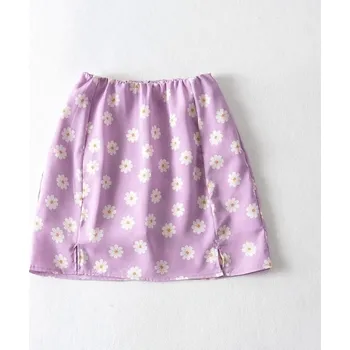 Dámská sukně Dámská mini sukně s květinami růžová XS