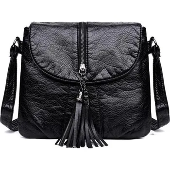 Kabelka Dámská kožená kabelka se střapcem 1