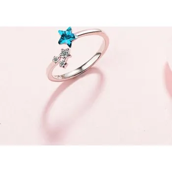 Prsten Dámský prstýnek s hvězdami D1043