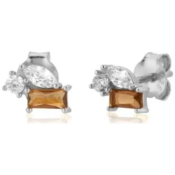 Náušnice Dámské náušnice se zirkony G630 stříbrná 3