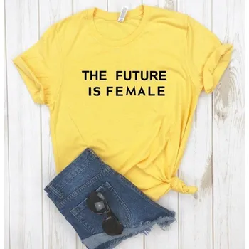 Dámské tričko s potiskem B238 žlutá S