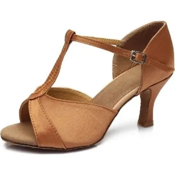 Dámské lodičky Dámské taneční střevíce A477 hnědá 38