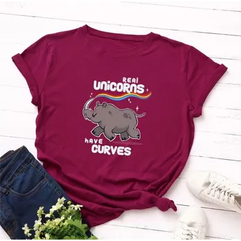 Dámské tričko Dámské tričko s potiskem nosorožce S 9