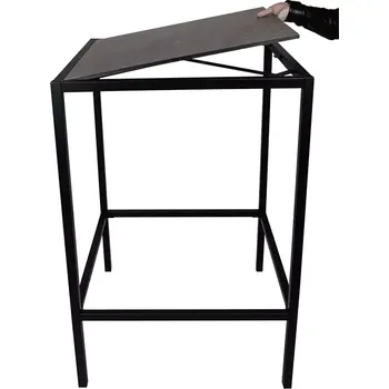 Zahradní stůl Zahradní vyšší stolový rám ENFIBRE černý pro desky max 70×70 cm