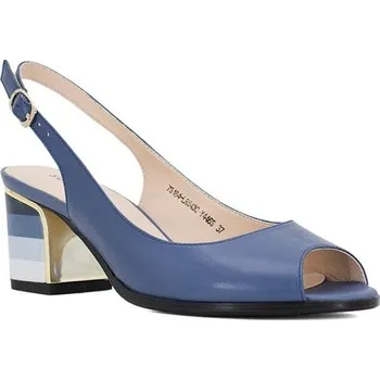 Dámské lodičky Dámské lodičky s pruhovaným podpatkem modrá 41