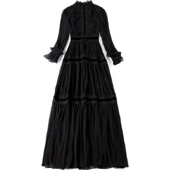 Dámské šaty Dámské dlouhé šaty černé XS