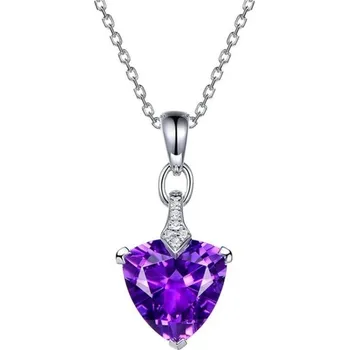 Náhrdelník Dámský náhrdelník s přívěskem D438 fialová