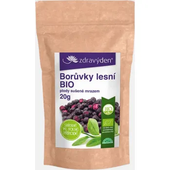 Sušená potravina Zdravý den Borůvky lesní Bio sušené mrazem