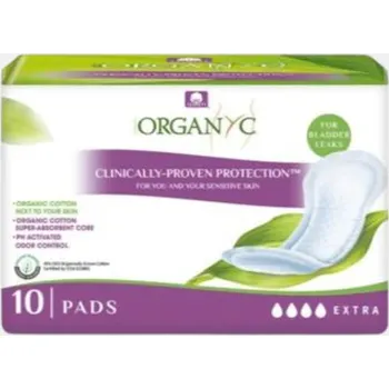 Menstruační vložka Organyc Inkontinenční vložky z bio bavlny Extra